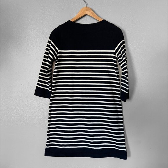 Anthropologie Allihop Navy and White Striped Knit Sailor Mini Dress Size XS - Picture 11 of 12
